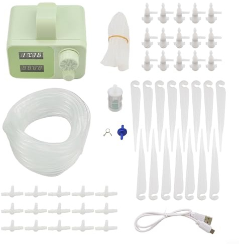 Sistema di irrigazione automatico per piante in vaso da interni, timer di irrigazione programmabile con batteria da 2000 mAh per 15/20 piante, regolabile (QN-X20)