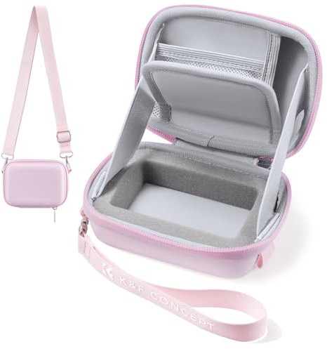 K&F CONCEPT Funda Rígida EVA para Cámaras Compactas, Rosa | Estuche Cámaras Protector Antigolpes, Compatible con Sony RX100/Canon G Serie/Fujifilm XQ1/XQ2/Leica D-Lux/C-Lux, BE01