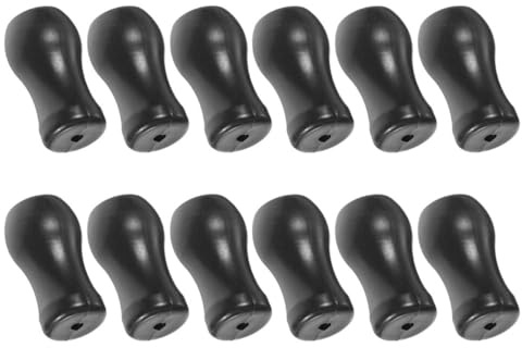 Didiseaon 12 Piezas Perillas de Cordón para Persianas de Ventana Negras PVC, Accesorios de Repuesto para Tiradores de Cortinas, Extremos de Cable para Reparación de Estores