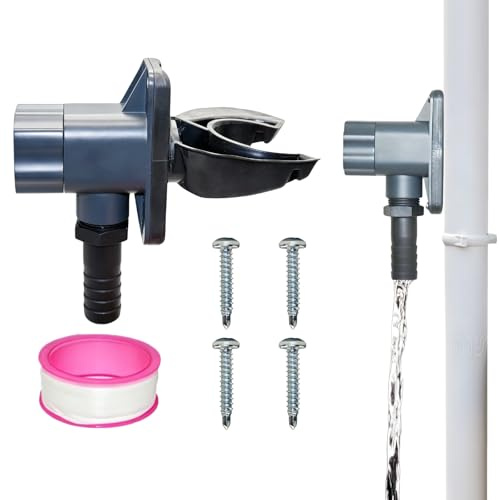 Regnvattensamlare Regnsamlare för fallrör 70-110mm Regnrännor Avlopp Regentonner Förbindare för tak upp till 80 m²