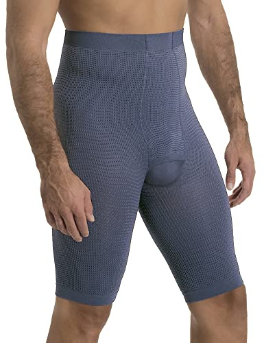 SOLIDEA Boxer Lunghi Uomo Panty Contour | Modellanti e Micromassaggianti (Grigio Metallic, XXL)