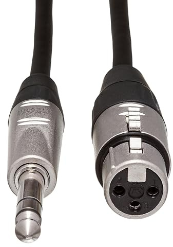 Hosa HXS-020 REAN XLR3F to 1/4 TRS Pro Balanced Interconnect Cable, 20 Feet