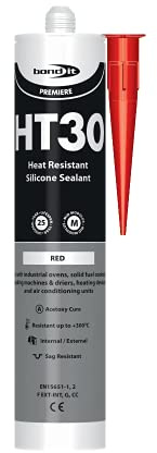 Bond It BDHT30R HT30 High Temperature Silicone, 310ml, Red
