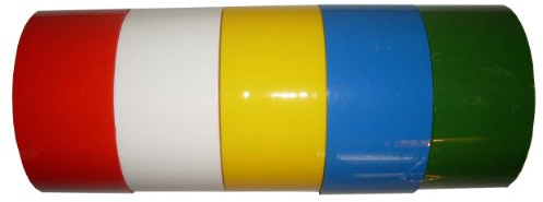 5x Klebeband Paketband Packband 66m X 48mm 1x gelb blau grün rot weiß