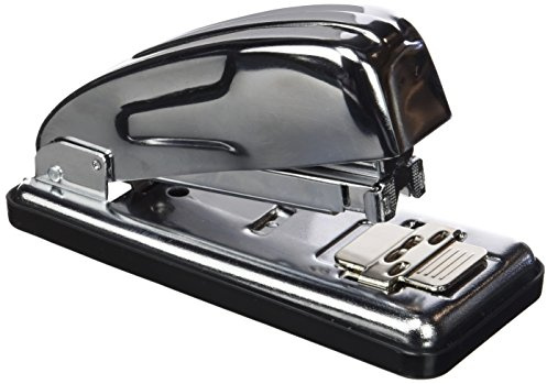 Petrus 44711 - Grapadora Metálica de Oficina Retro Mod. 230C, Capacidad 30 Hojas, Tecnología de Impacto Directo Patentada, Apertura 180° para Grapado Cerrado, Abierto y Clavado, Acabado Cromado