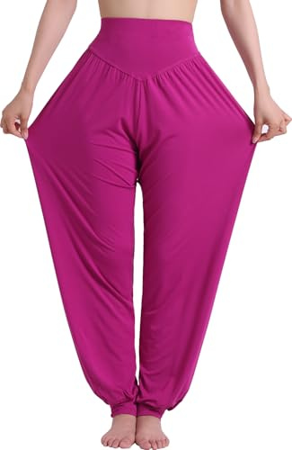 Hoerev Super Doux Pantalones de Spandex Modale Harem Yoga Pilates