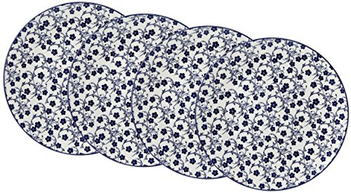 Ritzhoff & Breker Middagstallriks-set Royal Sakura, 4 delar, 26,5 cm diameter, porslinstallrik, blåvit