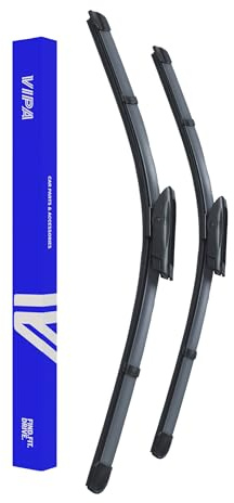 Vipa Car Parts Premium Wiper Blade Kit | Fits: RENAULT CLIO MK4 Hatchback (Nov 2012 to Oct 2019) | All-Weather Performance | Durable, Streak-Free Windshield Wipers | Easy Installation