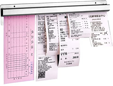 Bonhalter Zettelhalter,bonleiste Gastronomie，edelstahl Tab Grabber Bonhalter Halter Bestellhalter Für Küche Hotel Bar Büro Bestellungen Ticket, Kommt Mit Doppelseitigem Klebeband Und Schrauben，80CM