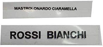 TARGHETTA 1 Etichetta Nero su trasparente CITOFONO Un RIGO in Carta PLASTIFICATA Sottile Adesiva 1,2x5,5 6 cm Circa O Cassetta Posta targa per DENOMINARE tutto + 1 amuleto