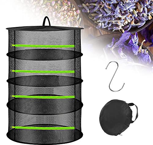 REFORUNG Filet de Séchage 4 Couches Filet de séchage d'herbes Panier Suspendu à Plusieurs Couches Séchoir à Herbes Filet Sac de séchage pour Herbes Fleurs Fleurs bourgeons Plantes séchage