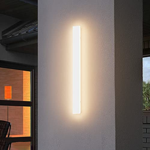 K-Bright 20W Lange Aussenlampe Villa Wandleuchte Weiß Warmweiß 3000K | Wasserdicht IP65, 60CM Außenwandleuchte für Gärten, Terrassen,Schlafzimmer Wohnzimmer
