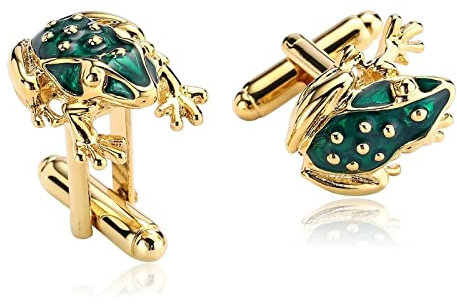 Manschettenknöpfe Set Herren, Gold Manschettenknöpfe Set Herren Kröte Hemd Accessoires 1.5X1.8CM