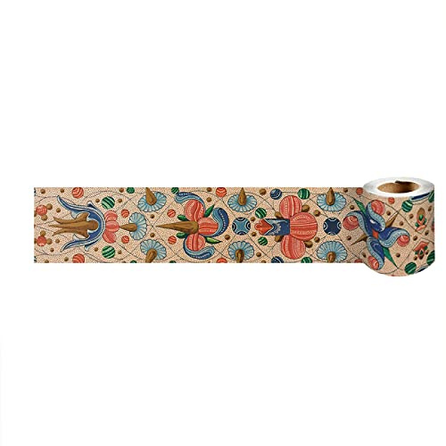 VisitRyl Tapetenbordüre selbstklebend 39-Blaue Blume10cm x 240cm zum Aufkleben für Wohnzimmer Küche Badezimmer Abnehmbare Wasserdicht Bodenleiste PVC Dekorative Bordüre