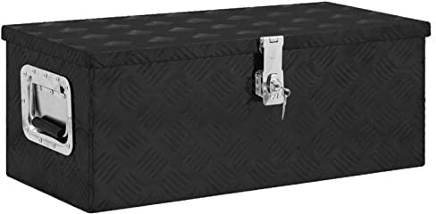 NITCA Alubox Wasserdicht Alukiste Mit Deckel Transportkiste Aufbewahrungsbox Schwarz Aufbewahrungskoffer 70 x 31 x 27 cm Metallkiste Abschließbar Aluminium Transportbox Für Fahrradträger