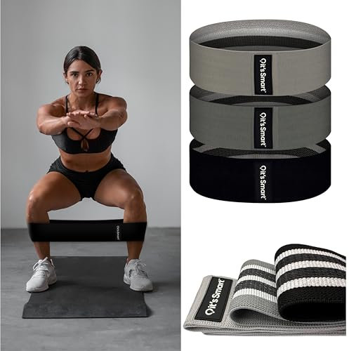it's Smart Premium Fabric Resistance Sculpting Bands Set of 3 Bands - Light, Medium and Heavy. Non-Slip for Glutes, Abs, Hips and Legs. Mens and Womens for Yoga, Pilates, Gym and Home.