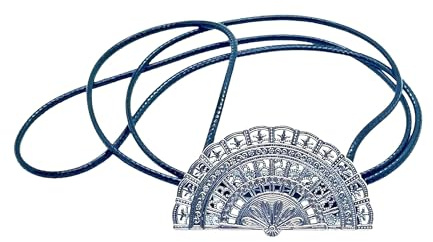 Genérico Porta Abanicos De Mano Cómodos Y Elegantes Negro Y Plata.