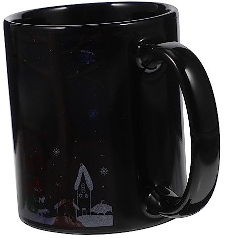 Cabilock 2St Weihnachts-Farbwechsel becher personalised Weihnachtsbecher Schneemann-Wasserbecher Latte Teetasse aus Porzellan Espressotasse kaffeetassen Schneemann Müslibecher Keramik