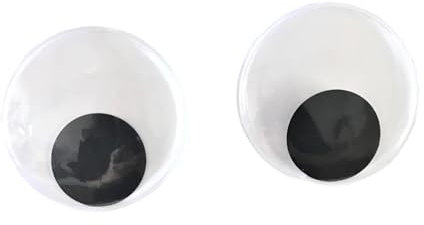LOVIVER Wackelaugen, selbstklebend, groß, dekorative Klebeaugen, bewegliche Augen zum Basteln, Partys, Animieren von Puppen, Durchmesser 12cm