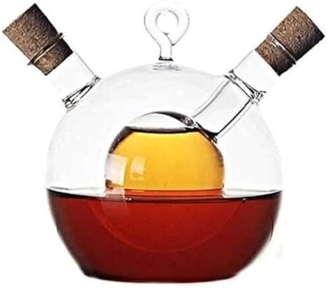 Dispensador de aceite y vinagre Dispensador de aceite de oliva Botella dispensadora, Aceitera y vinagrera, Aceitera y vinagrera de vidrio, Dispensador de aceite de oliva 2 en 1 Aderezo