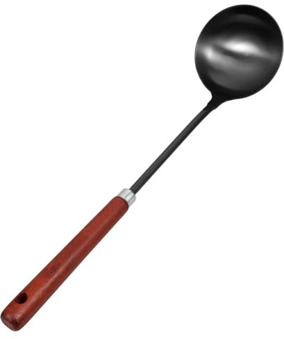 MAGICLULU Edelstahl Suppenkelle Mit Langem Griff Für Küche Und Restaurant Stabile Metallkelle Zum Servieren Von Suppe Brei Und Soße Leicht Zu Reinigen Und Wiederverwendbar