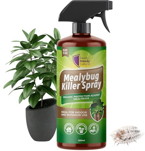 Mealybug Killer Spray 200ml - Bug Spray with Insecticidal Soap for Indoor Plants - Effective Plant Insecticide Treatment to Target Mealybugs - Easy-to-Use House Bug Killer for Vibrant Growth