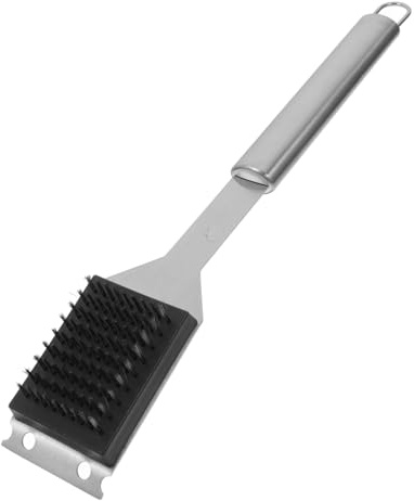 POPETPOP Grillbürste aus Edelstahl mit Effizienter Fettentfernung und Robustem Design für Heimbarbecues und Outdoor Picknicks Praktisches Reinigungsset für Grillplatten