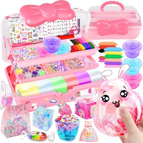 Herenear Nano Tape Bubbles Set, 98 Pcs DIY Bubble Tape Nano Klebeband mit 6 Rollen Nanoband Doppelseitig, Nano Tape Kits für Kinder, Blowing Bubble Party Favors Geschenke