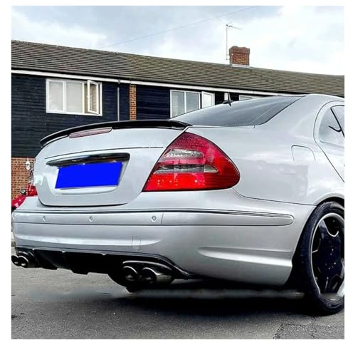 Heckspoiler Lippe Für Benz W211 2002-2009 W211 E-Klasse E200 E260 Autoheckflügel ABS-Kunststoffmaterial Autoheckflügel Farbe Heckspoiler Auto Kofferraum Spoiler(Gloosy Black)