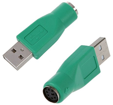 GNring 2 X PS/2 Female To USB Male Adapter Converter for Keyboard Mouse
