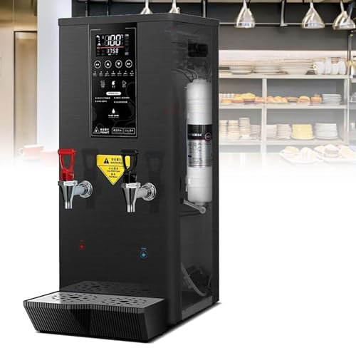 Bollitore elettrico per acqua calda commerciale da 2500 W, erogatore di acqua calda da banco in acciaio inossidabile, macchina per acqua bollente automatica, riscaldamento rapido per ristorante,Black