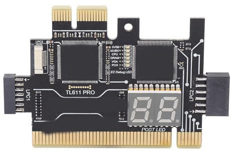 YWBL-WH Tester Multiuso per Scheda Madre PCI LPC TL611 Pro con 13 Indicatori Diagnostici per la Risoluzione dei Problemi del PC Desktop Portatile