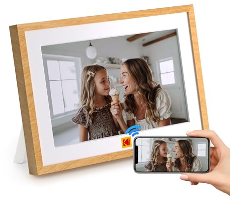 KODAK Cornice Digitale con Batteria 10 Pollici, WiFi Cornice Elettronica, Memoria 32GB, Display Foto/Video in Modalità Multimediale, 1280 x 800 con Batteria 4000 mAh