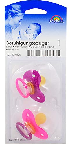 Beruhigungssauger Kirsche Latex 0 - 6 M.Bicol.Pink