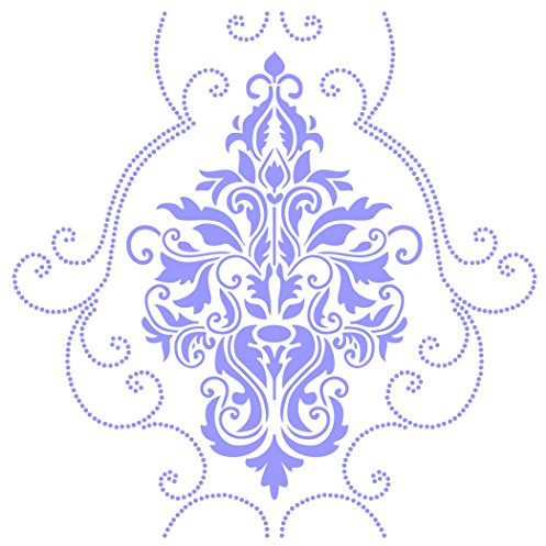 damascato stencil – riutilizzabile di grande floreale Allover modello stencil da – da usare su carta progetti scrapbook Journal muri pavimenti tessuto mobili in vetro legno etc. m