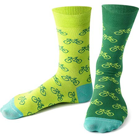 Nanushki unisex lustige verrückte Motiv Socken Fahrrad Radfahren (Tour de Green, 44-46, numeric_44)