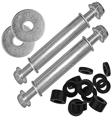 BigDean 2X Universal Achse für Schubkarrenrad - Schubkarrenachse Montage Set - 14-teilig - Ø 20mm x 147mm - Stahl verzinkt - Schubkarren Karren Schubkarrenreifen