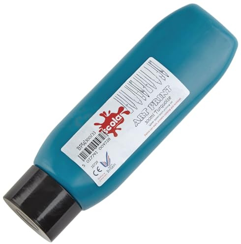 1 x 300 ml Tinte auf Wasserbasis, Lino-Druckfarbe, türkis