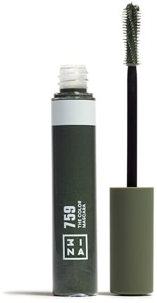 3INA MAKEUP - The Color Mascara 759 - Grün Wimperntusche mit Keratin - Umfang und Definition - Bunte Wimperntusche für Empfindliche Augen und Langanhaltende - Hochpigmentiert - Vegan - Cruelty Free