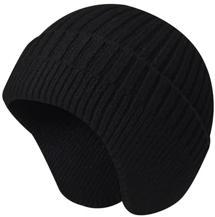 SUZALA Wintermütze mit Ohrenklappen, Atmungsaktive Strickmütze Beanie Mütze für Damen und Herren, Kopfwärmer Beanies Outdoor-Aktivitäten