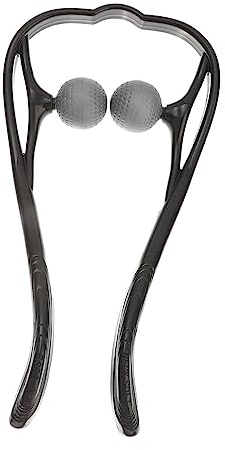 PartyKindom Hand Nackenmassagegerät aus Pp und Tpr Ergonomisch und Leicht Manuell und Tragbar Schwarz Geeignet für Massage der Halswirbelsäule Handliches Massagegerät für Nackenentspannung