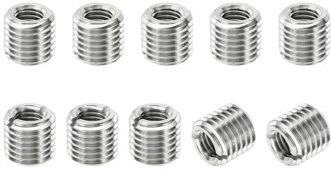 PATIKIL 10Stk Gewinde Adapter Hülse Reduzier Mutter M16x2 Männlich auf M10x1.5 Weiblich Reparatur Einsatz Mutter Schraube Reduzierer Edelstahl Befestiger 15mm