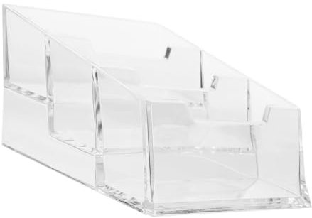 AOKWAWALIY Ausstellungsregale Visitenkarten Box Transparentes Visitenkartenetui Schreibtischkartenhalter Einfaches Pp Geschäftskartenhalter Visitenkartenhalter Schreibtisch