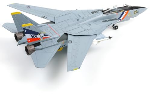 NUOTIE F-14A Tomcat 1/72 Metall Flugzeug Modellbausätze mit Ständer VF-2 Kopfgeldjäger DieCast Alloy Fighter Modell Jet Replik Vorgefertigte Militärflugzeugsammlung für Display oder Geschenk | Mit Ständer, DieCast Alloy Fighter Modell Jet Replica Vorgefertigte Militärflugzeugsammlung für Display oder Geschenk