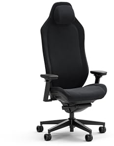 Fractal Design Refine Alcantara Dark Gaming Chair - iF Design Award 2025 - Ergonomic Office Desk Chair Functionality with 4D Adjustable Armrests, High-Back Support, Lumbar Cushion, and Premium Fabric