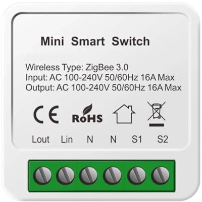 ZigBee Funk Empfänger - Wandschalter Lichtschalter mit Empfänger - 30M Reichweite | Schalter