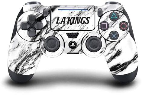 Head Case Designs Offizielle NHL Marmor Los Angeles Kings Vinyl Haut Gaming Aufkleber Abziehbild Abdeckung kompatibel mit Sony PlayStation 4 PS4 DualShock 4 Controller