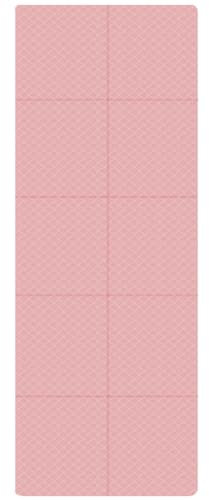 Kexpery Faltbare Yogamatte, faltbar, Fitnessmatte, rutschfest, 4 mm dick, multifunktional, für Yoga, Pilates und Bodentraining (Rosa, 183 x 61 x 0,4 cm)
