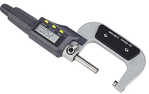 0,001 Mm Digitales Elektronisches Mikrometer, Außenmikrometer, Messschieber, 25–50 Mm, Professionelles Zubehör (Akozonrvsgnuge0z-12)