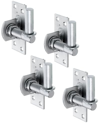 Alberts 868062 Kloben zum Anschrauben | verstellbar um 20 mm | Edelstahl | Dornmaß Ø16 mm | Platte 100 x 40 mm | 4er Set